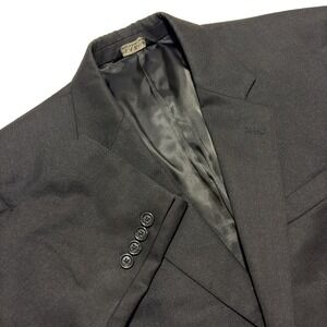 Jos A Bank Black Wool Cashmere Blazer Sport Coat Mens 40R Single Breasted